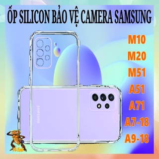 Ốp Silicon dẻo, bảo vệ camera, chống sóc Samsung M10- M20- M51- A51 - A71- A7 2018 - A9 2018