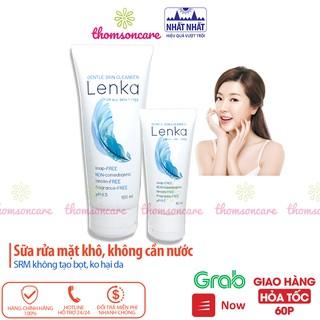 Sữa rửa mặt khô Lenka, rửa mặt không cần nước, tẩy trang, cho da nhạy cảm, SRM không tạo bọt, ko xà phòng