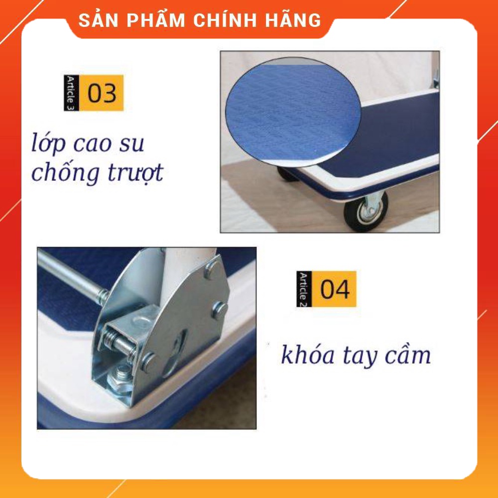 Xe Đẩy Hàng , Xe Kéo Hàng gấp gọn trọng Lớn 200kg -XDT04