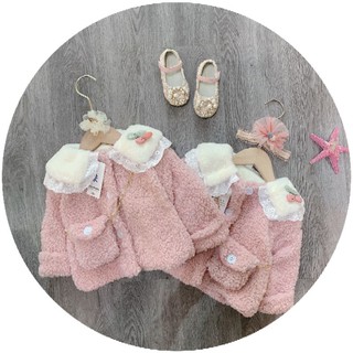 Áo khoác dạ xù chery kèm túi