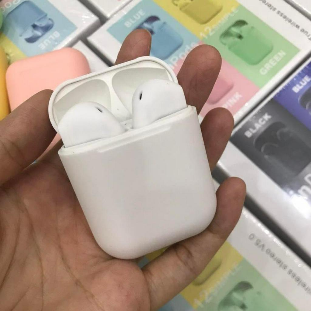 Tai nghe Bluetooth In-Pods 12 không dây pin trâu, cảm ứng, định vị, đổi tên, đàm thoại BH 01 tháng