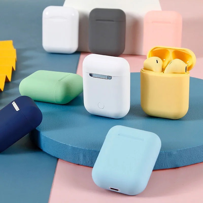 Tai Nghe Bluetooth i12 Cảm Biến Vân Tay Màu Sắc macaron Dễ Thương