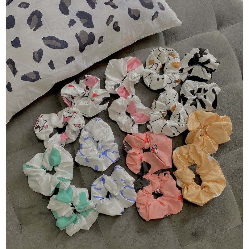 Dây cột tóc họa tiết siêu cute dễ thương phong cách Hàn Quốc