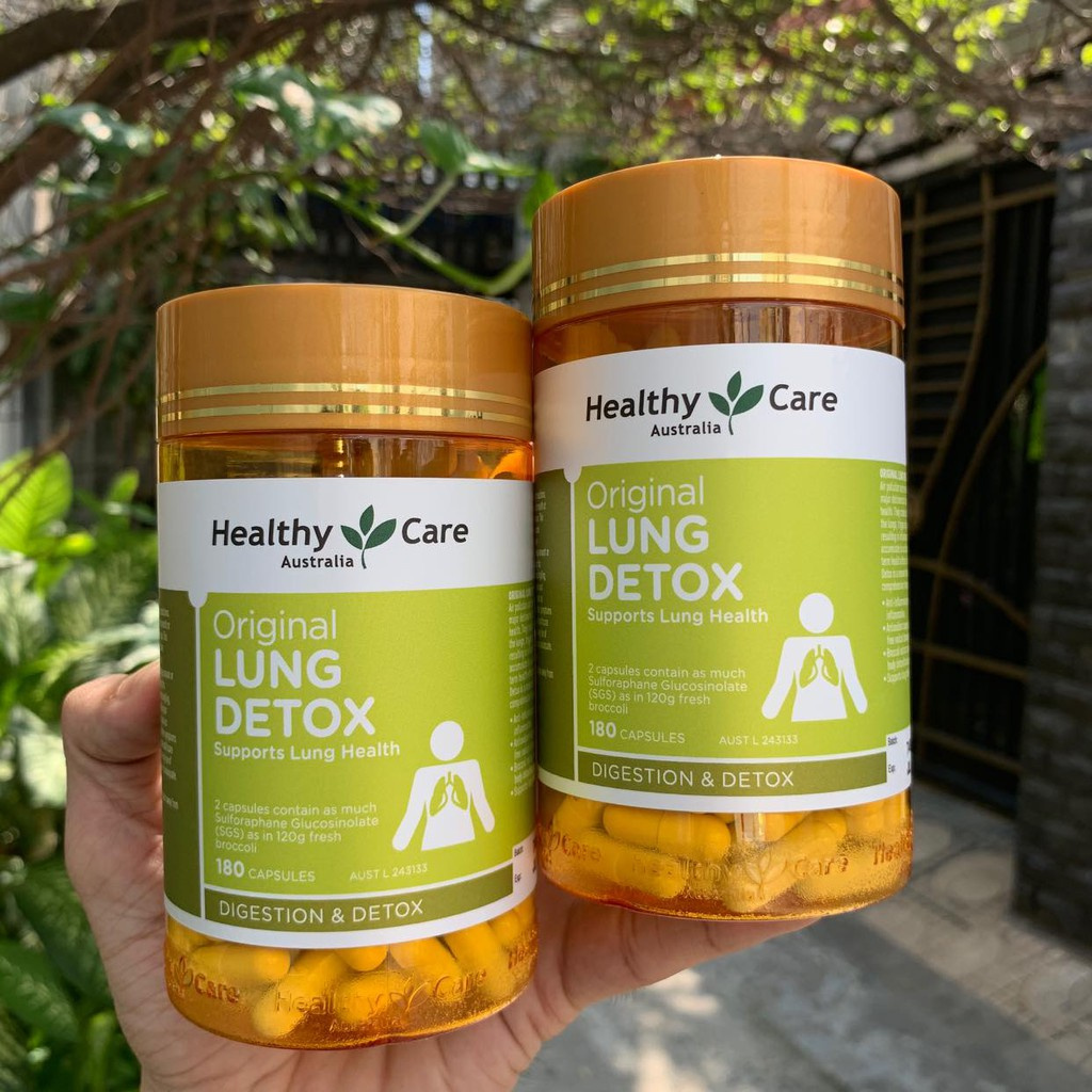 [Hàng chuẩn Úc] Viên uống thải độc phổi Úc - Healthy Care Original Lung Detox 180 VIÊN DATE 2023