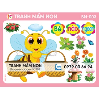 Decal mầm non - góc bé ngoan bn-003