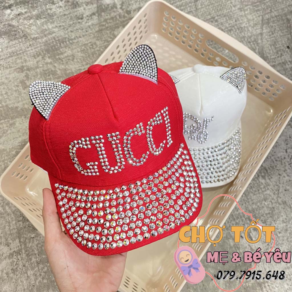 Mũ, Nón Cho Bé Gái Lưỡi Trai Đính Kim Sa Siêu Cưng Cho Bé Từ 3-6 tuổi
