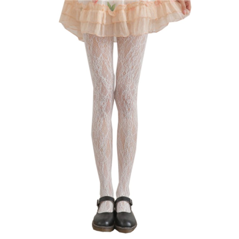 Quần Tất Lưới Phối Ren Phong Cách Lolita Quyến Rũ Cho Nữ