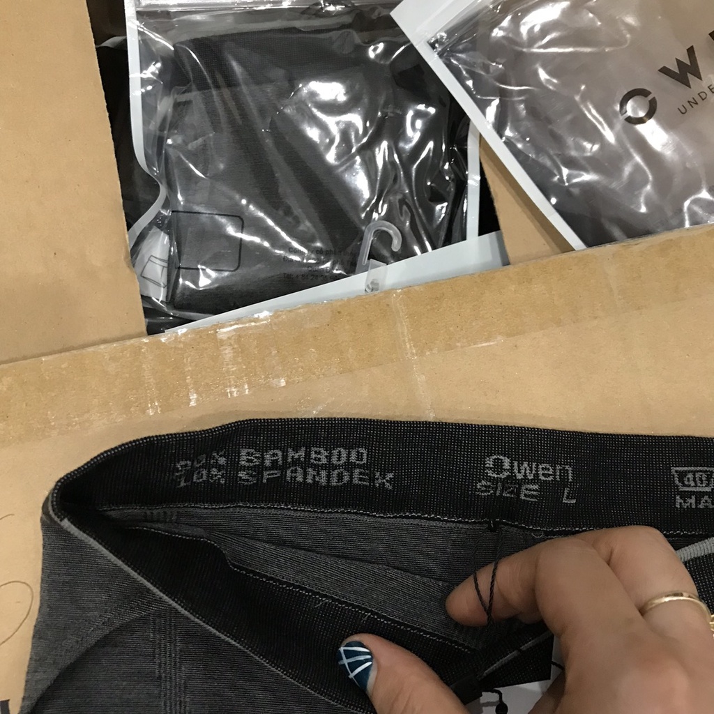 Quần sịp đùi nam, sịp tam giác sợi tre liền mảnh OWEN chính hãng OBX02 - OBF02