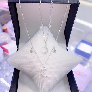 Set mặt và lắc chân trăng sao bạc S99