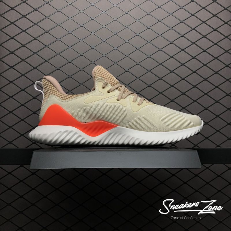 𝐓Ế𝐓 (FREE SHIP + HỘP + QUÀ) Giày thể thao ALPHABOUNCE Beyond 2018 Cream White Red Màu kem trắng sữa đế trắng đỏ ^ g