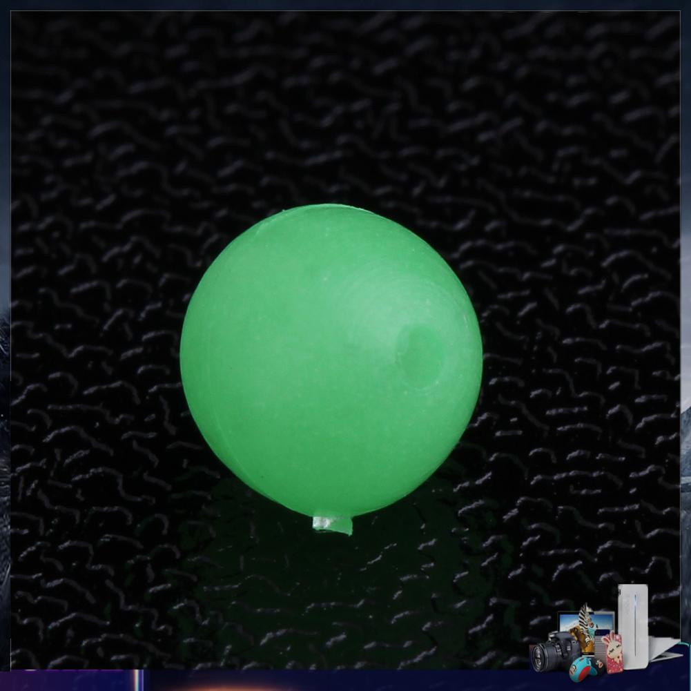 100 Hạt nhựa dạ quang 5mm làm mồi câu cá