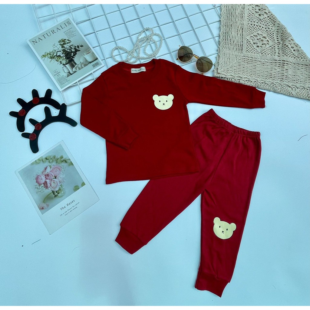 Set 3 Bộ Dài Tay Cho Bé Trai Bé Gái Chất Bozip Xuất Hàn Lưng Cao, Bộ Thu Đông Cho Bé - COMBO1