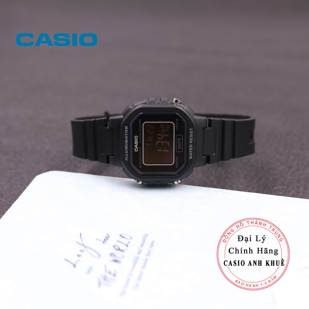 Đồng hồ điện tử nữ Casio LA-20WH-1BDF dây nhựa