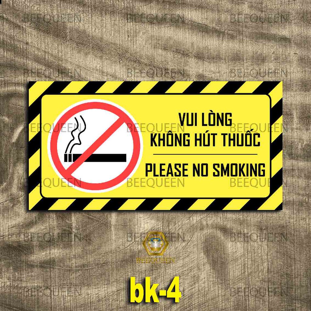 Biển Cấm Hút Thuốc Treo Tường - Biển Báo No Smorking Treo Tường