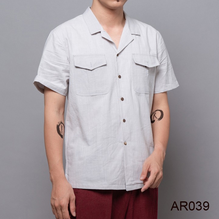 Áo đũi nam cộc tay cổ vest thời trang | BigBuy360 - bigbuy360.vn