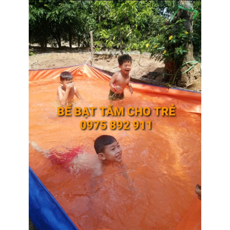 Bể bạt nuôi ốc ếch cá  ( 3x2x1 ) xanh cam