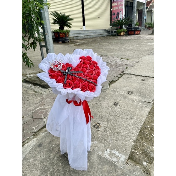 BÓ HOA SÁP THƠM TRÁI TIM 33-35 Bông