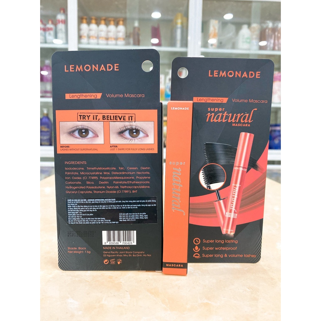 Chuốt Mi Lemonade Super Natural Mascara Màu Đen 7.5g | BigBuy360 - bigbuy360.vn