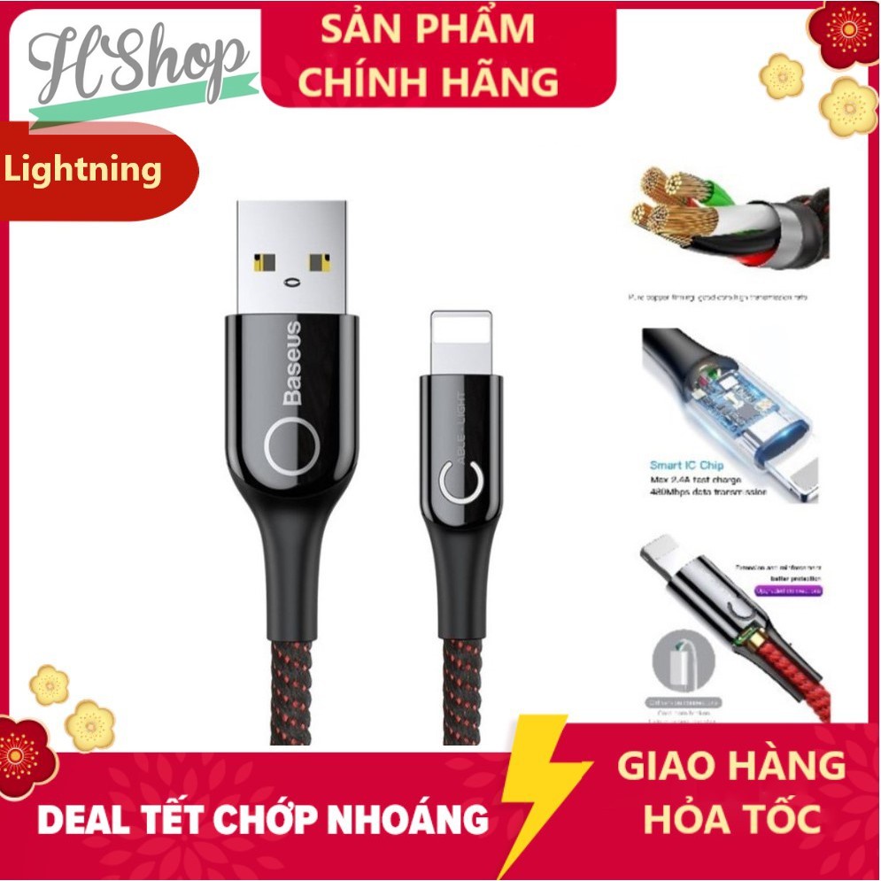 Cáp sạc tự ngắt Baseus USB 2.4A sạc / truyền dữ liệu chất lượng cao Dây sạc tự ngắt