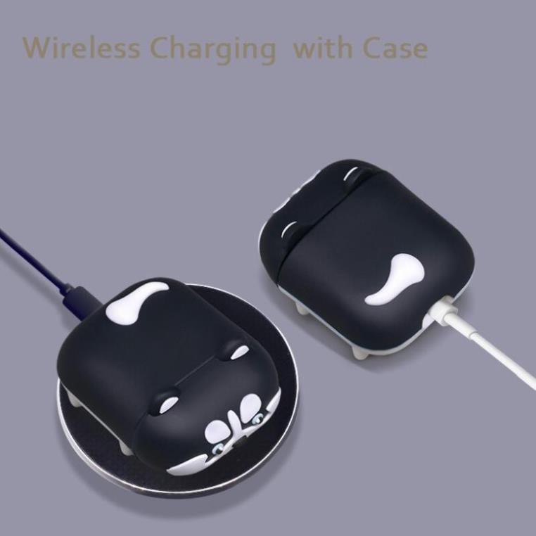 Vỏ Bảo Vệ Bao Đựng Hộp Sạc Tai Nghe, Case Airpods 2/3/1/i7/i9/i12/Pro - Sillicone Chống Bẩn Chó Corgi Husky Nu.Store