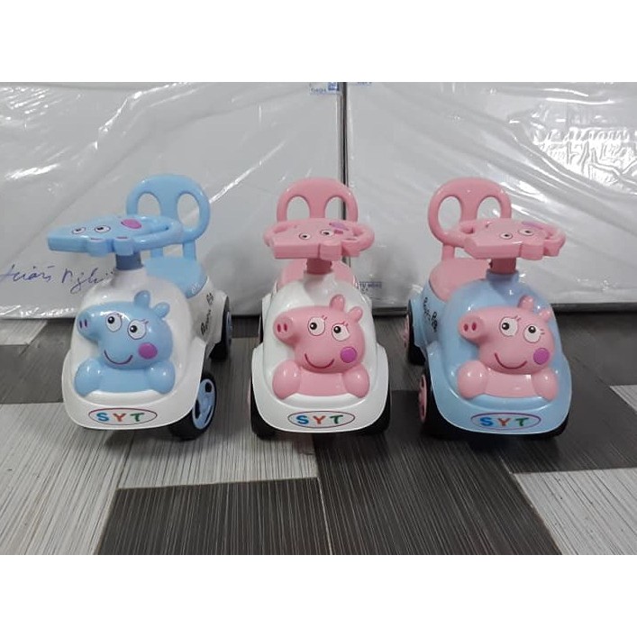 [FREESHIP❤️] Xe lắc bơi chòi chân Heo Peppapig cho bé có nhạc cao cấp