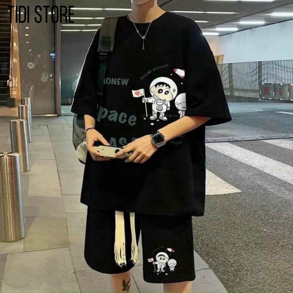 Bộ quần áo nam mặc nhà in hình dễ thương thun cotton co giãn mềm mịn BN03