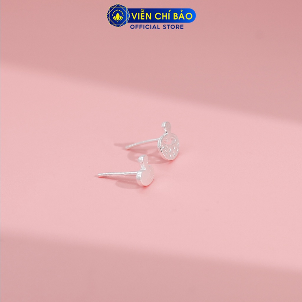 Bông tai bạc nữ hình cây nấm chất liệu bạc 925 thời trang phụ kiện trang sức nữ thương hiệu Viễn Chí Bảo E064