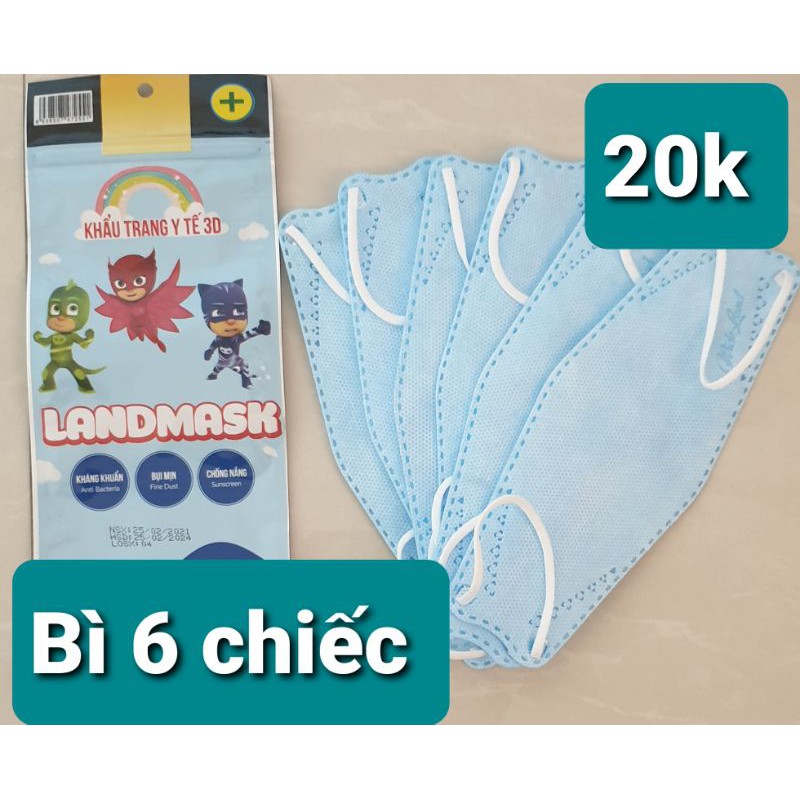 3D Land Mask trẻ em 1 túi 6 chiếc hàng chính hãng hóa đơn | BigBuy360 - bigbuy360.vn