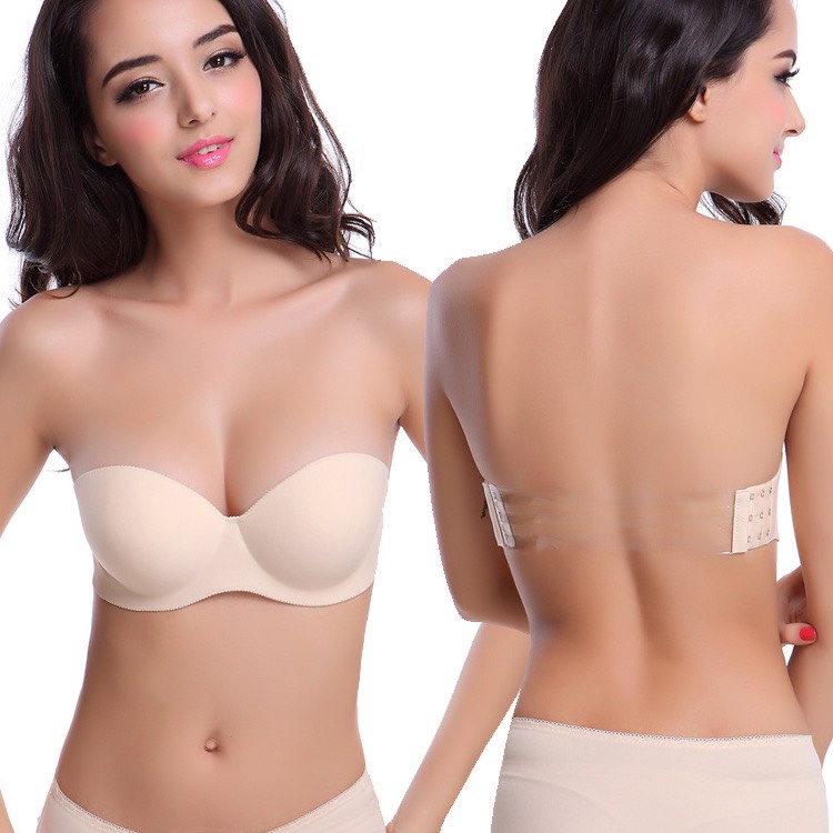 Áo Lót Đúc Su Cúp Ngang Không Dây Không Gọng kèm dây trong