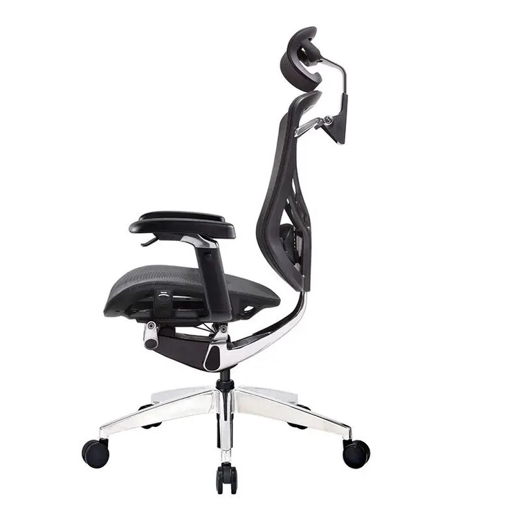 Ghế Công Thái Học GTchair Dvary Ivino Gen II - Tay 5D - Lưng Đen, Lưới Xám