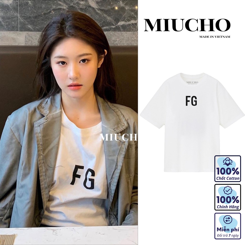 Áo phông nữ form rộng tay lỡ unisex đẹp, áo thun nữ form rộng tay lỡ unisex cotton hàn quốc AT044 Miucho basic tee