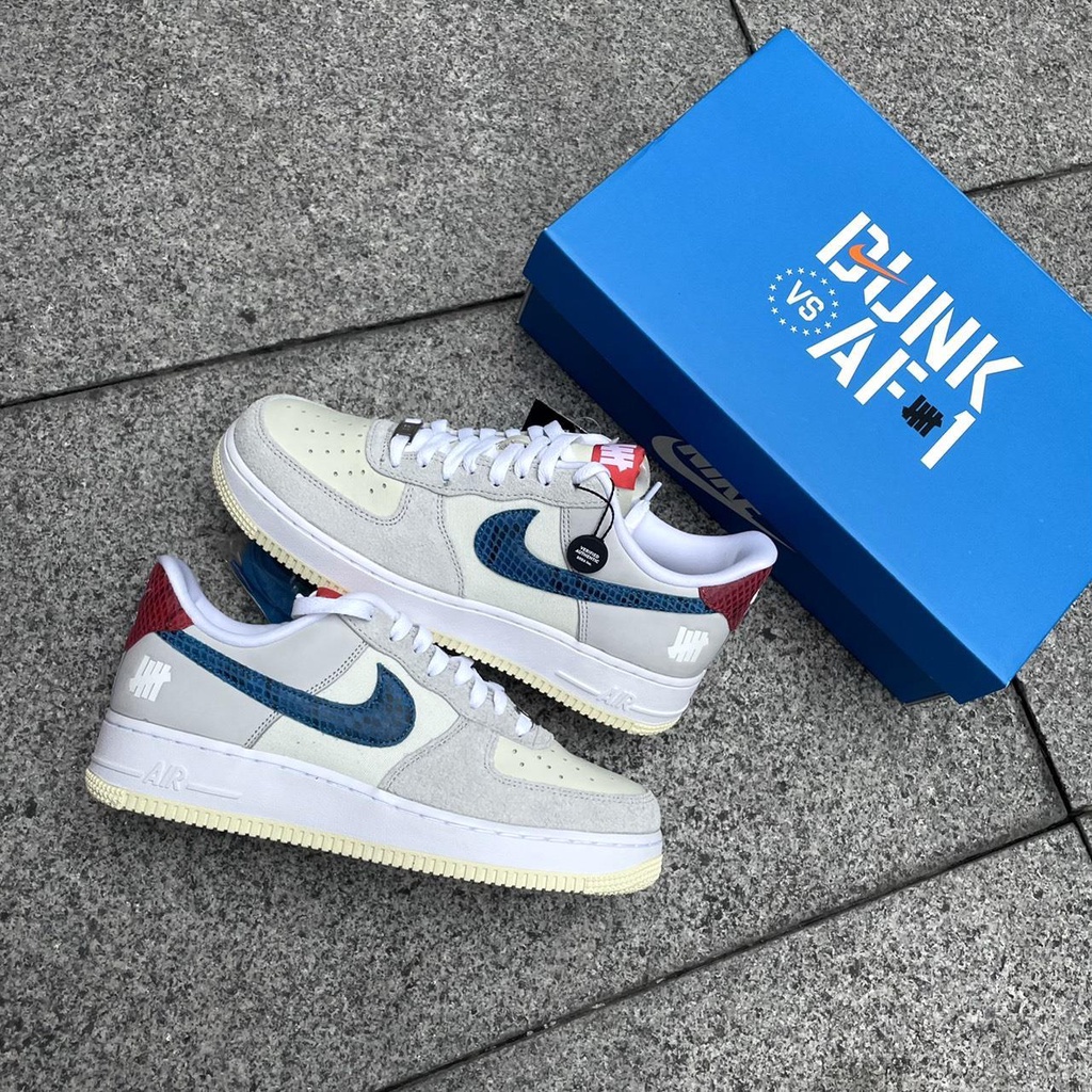 Giày AF1 Dunk Vệt Xanh, Giày Air force 1 low SP undefeated 5 on it dunk Hàng cao cấp Full Box Bill