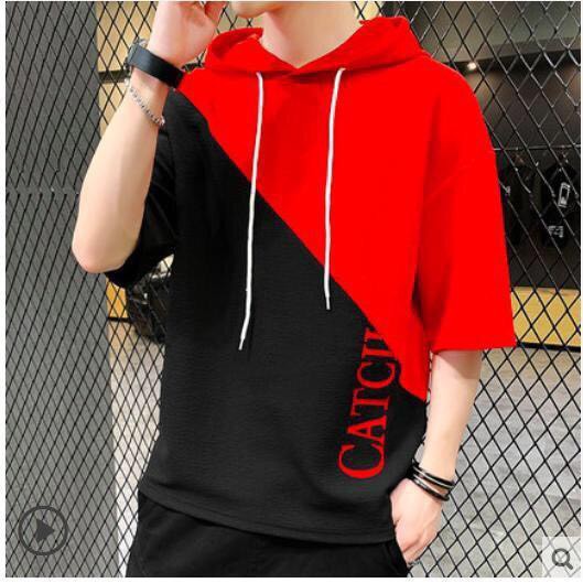 Áo thun tay lỡ có nón nam nữ unisex phối màu TLPM01 | BigBuy360 - bigbuy360.vn