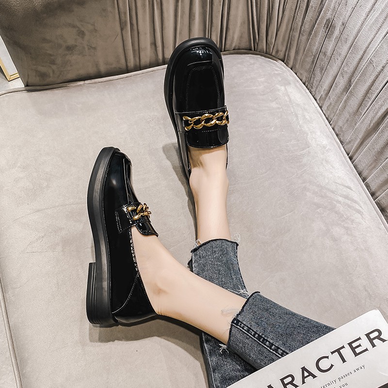 Giày Lười Da Bóng Phong Cách Retro Thời Trang Nữ Sành Điệu | BigBuy360 - bigbuy360.vn