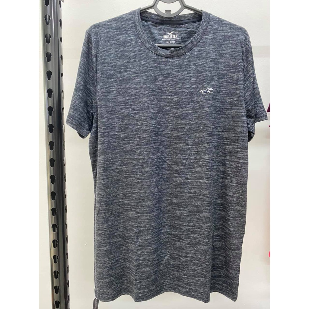 Áo Thun Nam cổ tròn Hollister crewneck T-shirt cotton co giãn, mềm mịn , form regular fit
