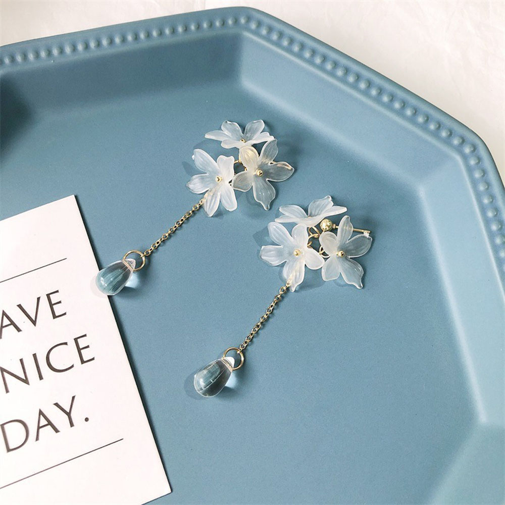 Khuyên Tai Nữ Trang Dáng Dài Hình Hoa Cúc