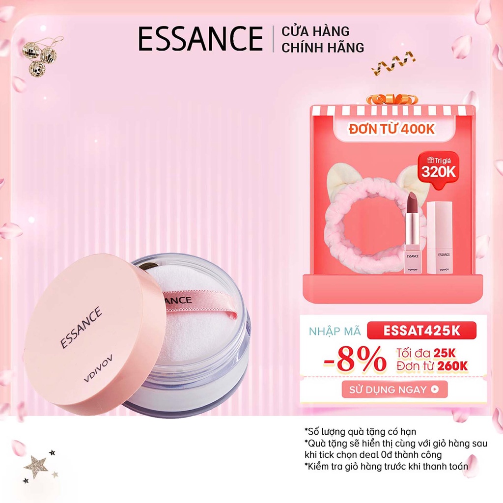 [Mã FMCGMALL -8% đơn 250K] Phấn phủ kiềm dầu dạng bột đa năng Essance Setting Powder 7g