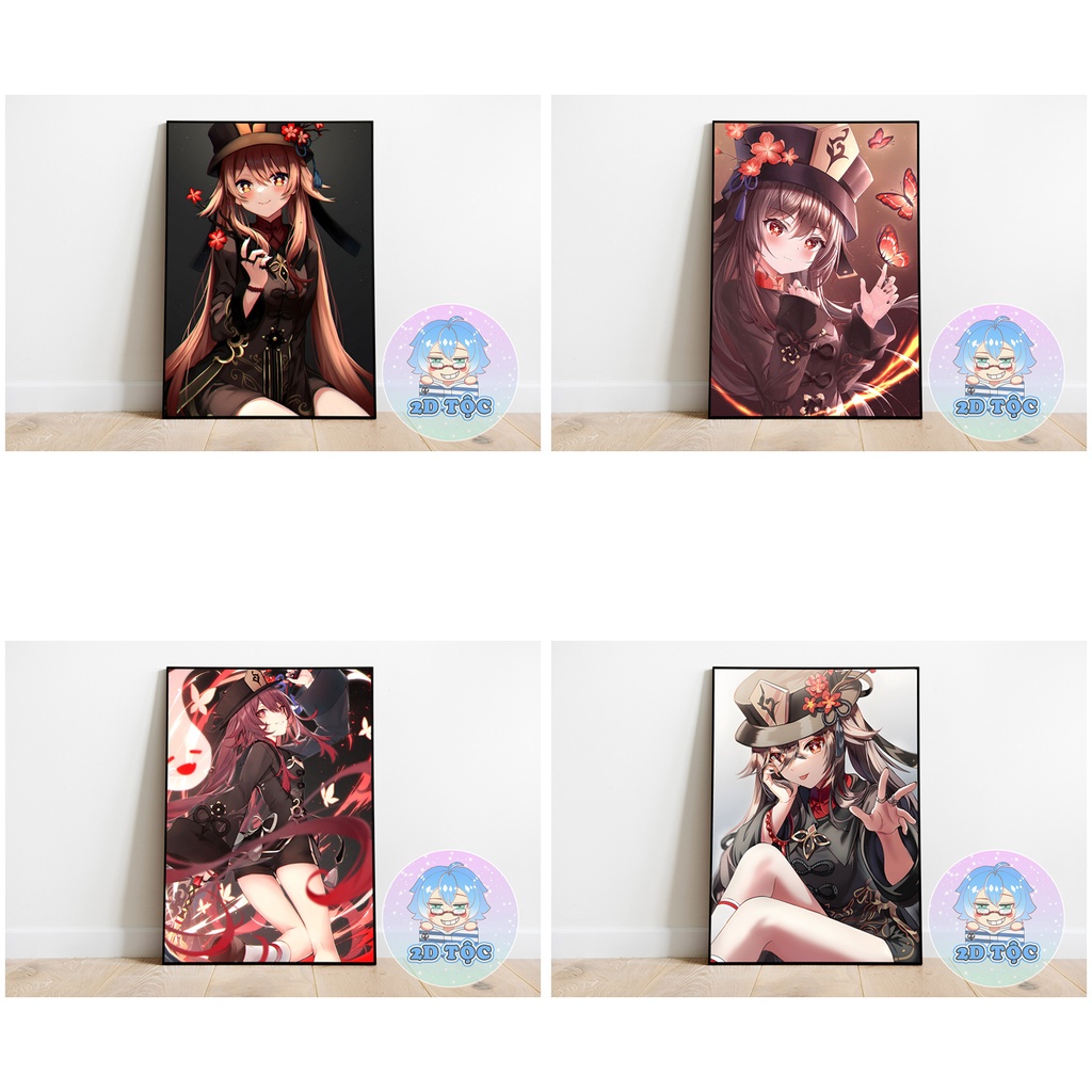 TRANH POSTER A3 HU TAO HuTao (2) GENSHIN IMPACT CHẤT LIỆU GIẤY CAO CẤP - 2D TỘC SHOP