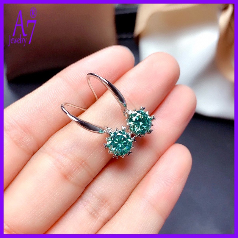 1 đôi bông tai hình hoa tuyết xanh lấp lánh