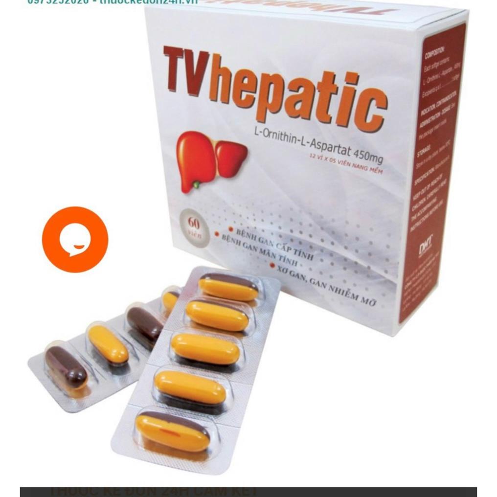 Tv Hepatic hạ men gan thanh nhiệt, giải độc, lợi tiểu, tăng cường chức năng gan, bị mẩn ngứa, mày đay, vàng da