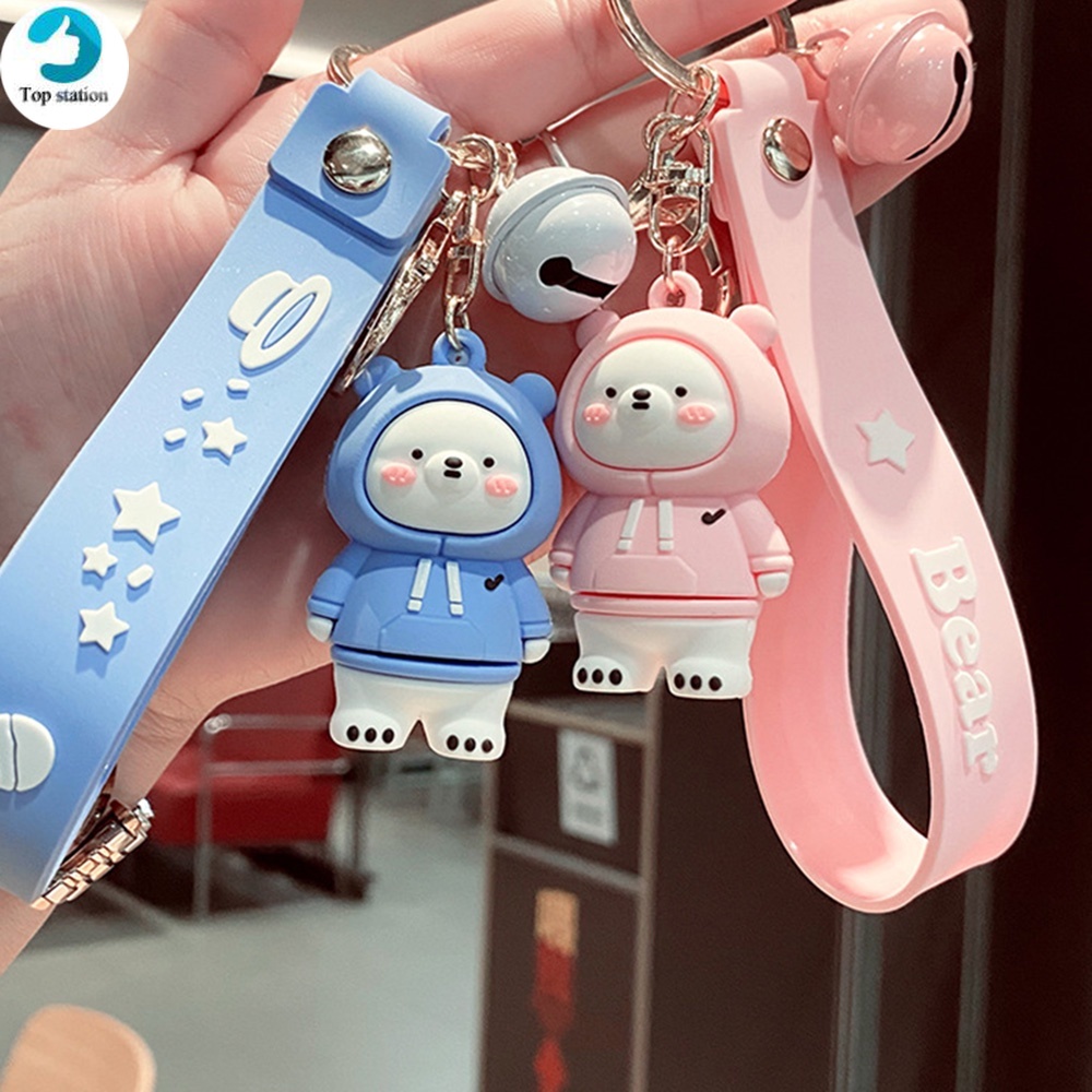Móc Khóa Hình Gấu Nhiều Màu Dễ Thương