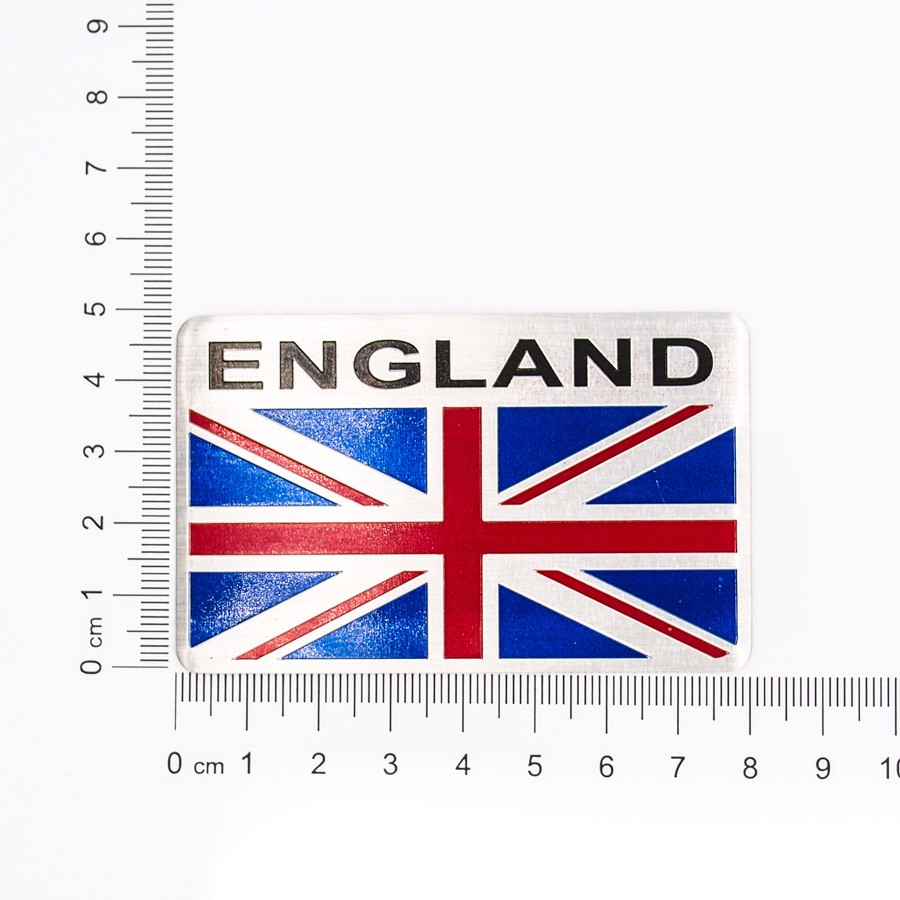 Sticker metal hình dán kim loại Sticker Factory - Chủ đề cờ Anh chữ England