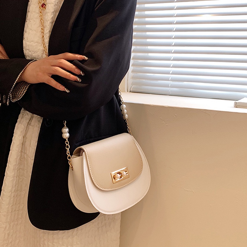 Túi Đeo Chéo Màu Sắc Tương Phản Phong Cách Hàn Quốc Cho Nữ