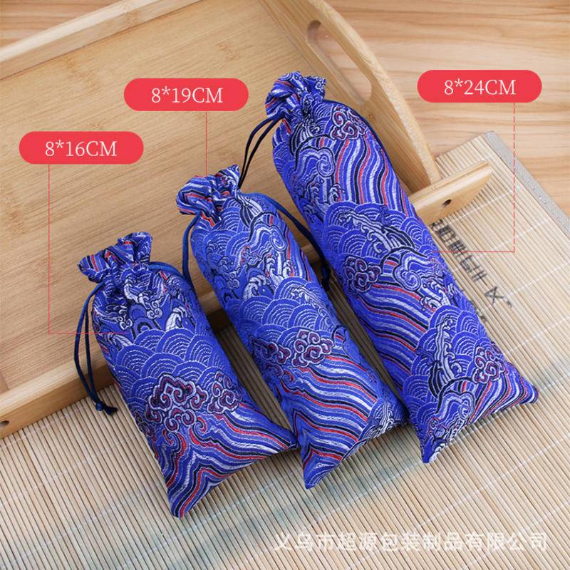Túi Dây Rút Đựng Trang Sức/Điện Thoại Bằng Vải Flannel Họa Tiết Thổ Cẩm Cao Cấp