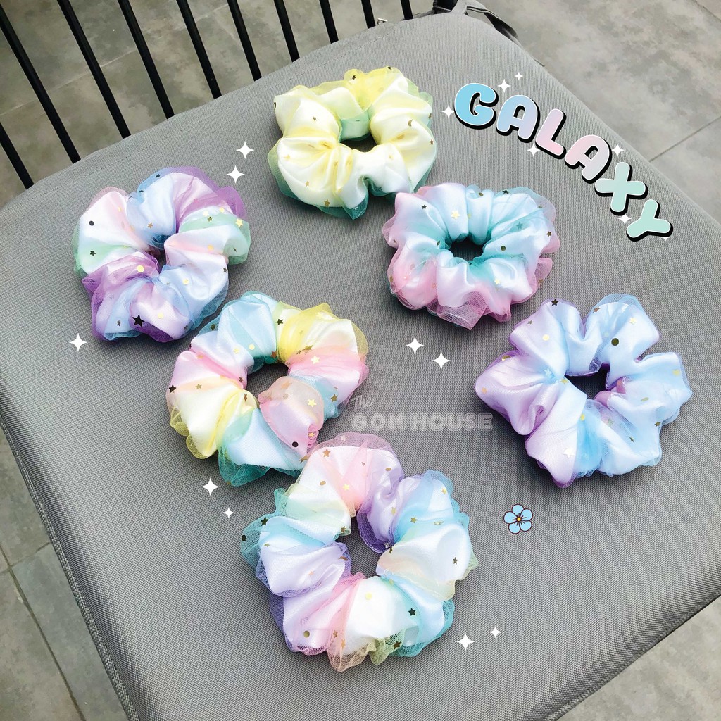 [Mã FAGOGO giảm 12% đơn 99K] (Ảnh thật) Dây buộc tóc Scrunchies Galaxy 2 lớp | BigBuy360 - bigbuy360.vn