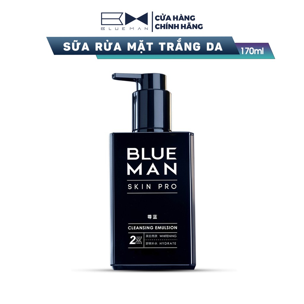 Sữa Rửa Mặt Trắng Da BLUEMAN Làm Sạch, Dưỡng Ẩm Dịu Nhẹ 170ml ZL128