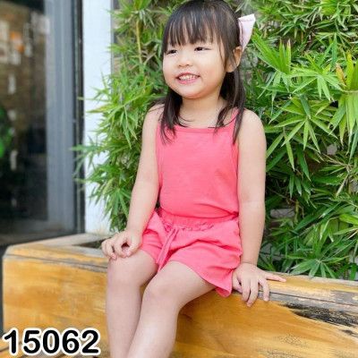Bộ thun dây trơn nhiều màu cho bé gái 9-19kg - Bigbabyshop