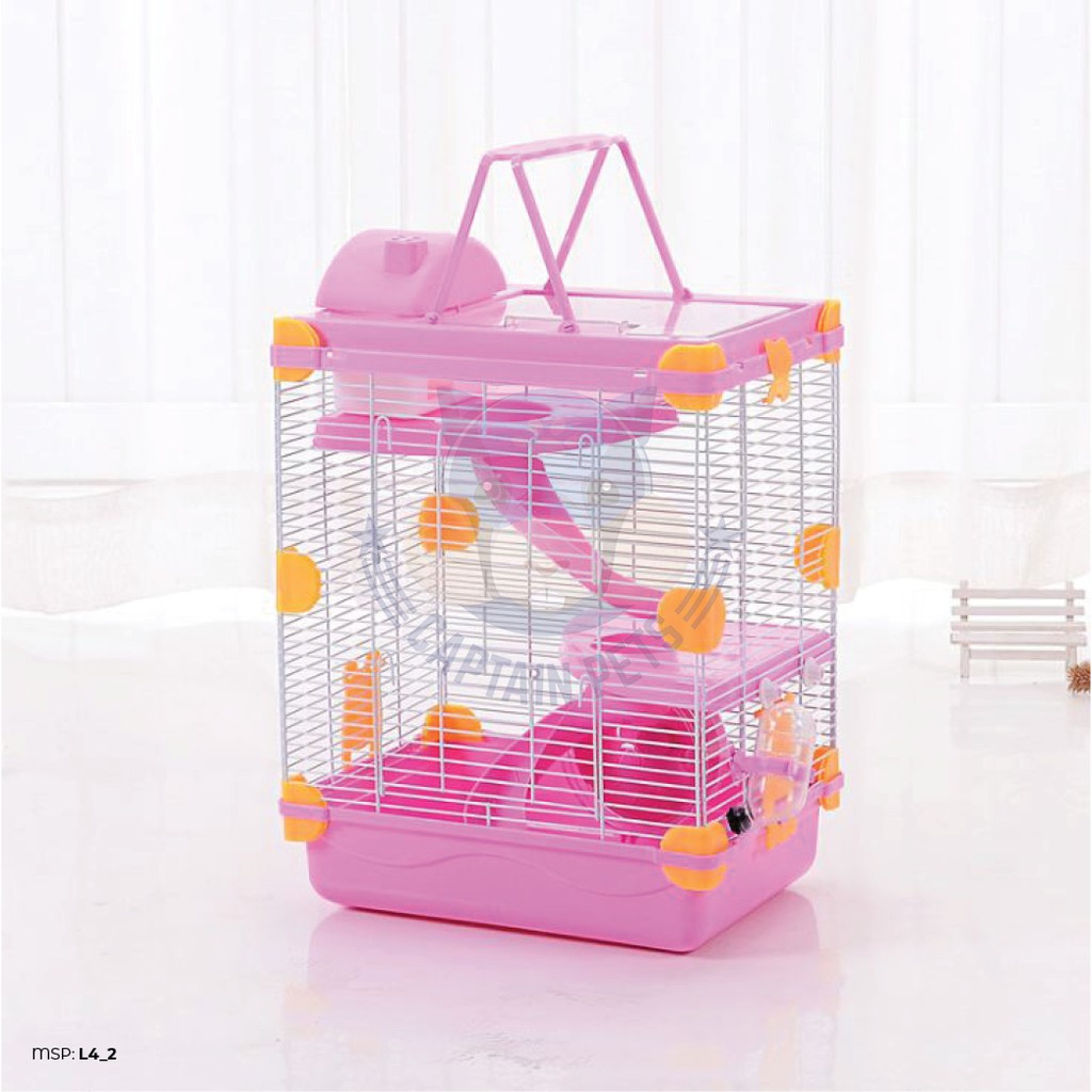 Lồng Hamster nắp kính 3 tầng