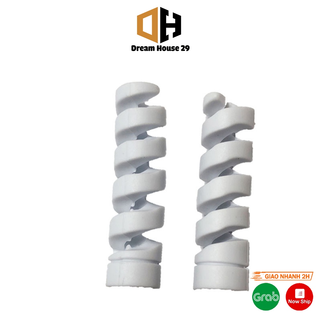 Phụ Kiện bảo vệ cáp sạc chất liệu silicon xoắn ốc chống gập dây sạc nhiều màu chiều dài 2,5cm