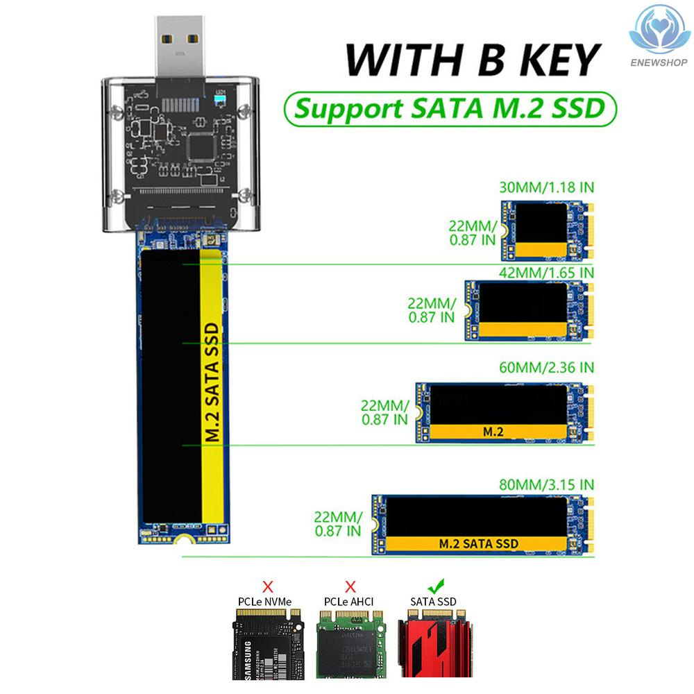 Vỏ Ổ Cứng Ssd Ngff Hỗ Trợ Sata B-Key M.2 Ssd / Gen1 Sata Usb3.0 Đen | BigBuy360 - bigbuy360.vn